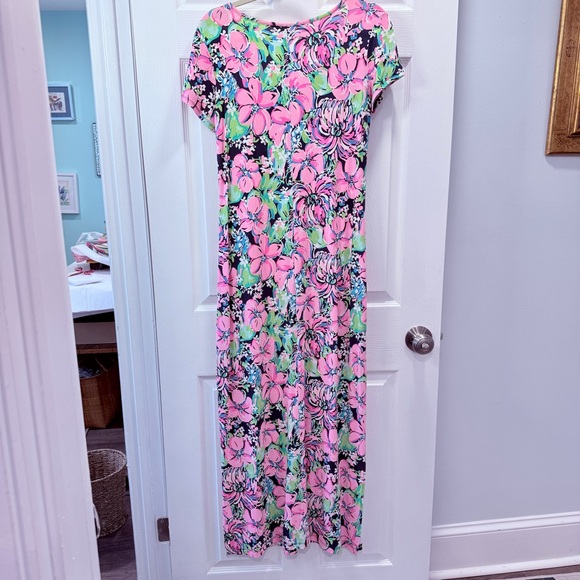 Lilly Pulitzer Pink & Green Knit Maxi Dress - Picture 2 of 6